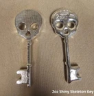 2 oz YPS "Skeleton Key" 999+ fine silver bullion bar by Yeagers Poured Silver