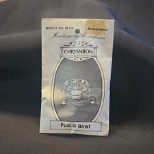 Chrysnbon Miniature Punch Bowl Kit M-120 Plastic White Assembly Required Set