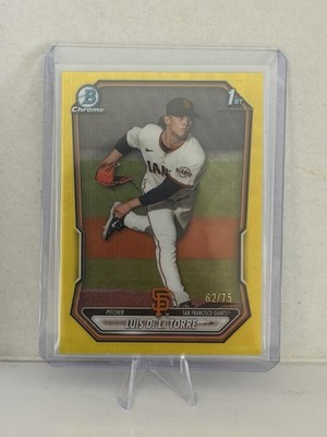 Topps Bowman Chrome 1st Bowman Luis De La Torre BCP-173 62/75 Giants 2026