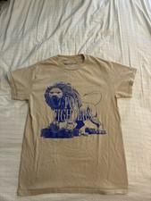 Foo Fighters 2023 Concert Tour Shirt Small Lion Graphic Band Merch Sand Tan