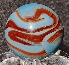 Alley Agate "Superman" Marble. 5/8" Mint-. HTF Example