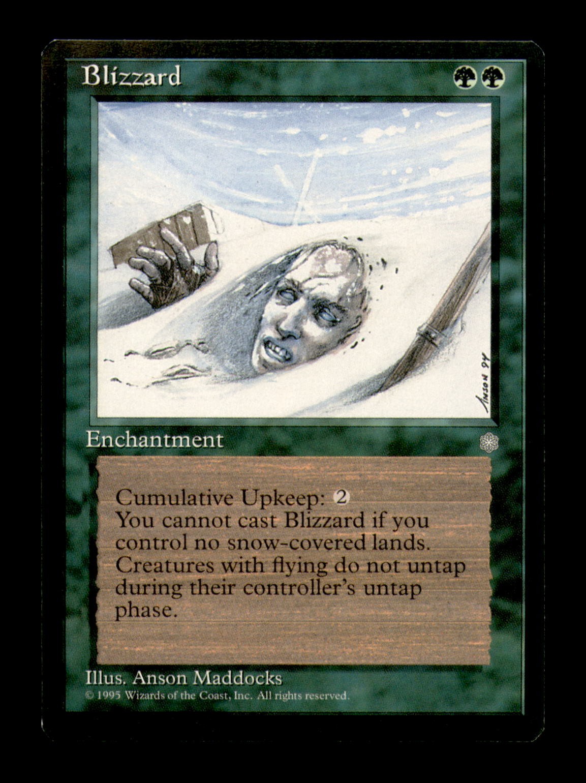 Blizzard Rare Ice Age Magic: The Gathering Lightly Played