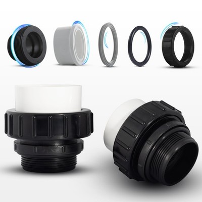 2 PCS HighTemp Union Joint 2 Inch Threaded Connector PVC Pipe Pool Pump
