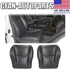 Driver & Passenger Bottom Leather Seat Cover For 2003-2009 Lexus GX470 Dark Gray