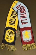 Nashville SC Vs Aston Villa FCMLS EPL 2025 Friendly Scarf