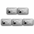 1 oz Silver Bar - 1901 $10 Bison - Lot of 5