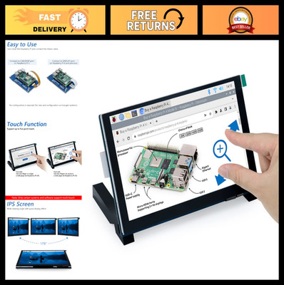 5'' Touchscreen Monitor for Raspberry Pi 5 4 B 3 B+ A+ - 800x480 IPS Display, 5-P