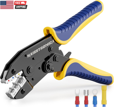 #ad #ad Crimping Tool for Insulated Electrical Wire Connectors Awg 22 10 Ratchet Crimper $39.04
