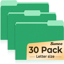 File Folders, 30 Pack Manilla Folders 8.5 X 11, Colored File Folders Home Office