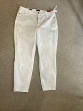 Talbots Jegging Flattering White Jeans Sz 14P P Slimming High Waist Skinny Curvy