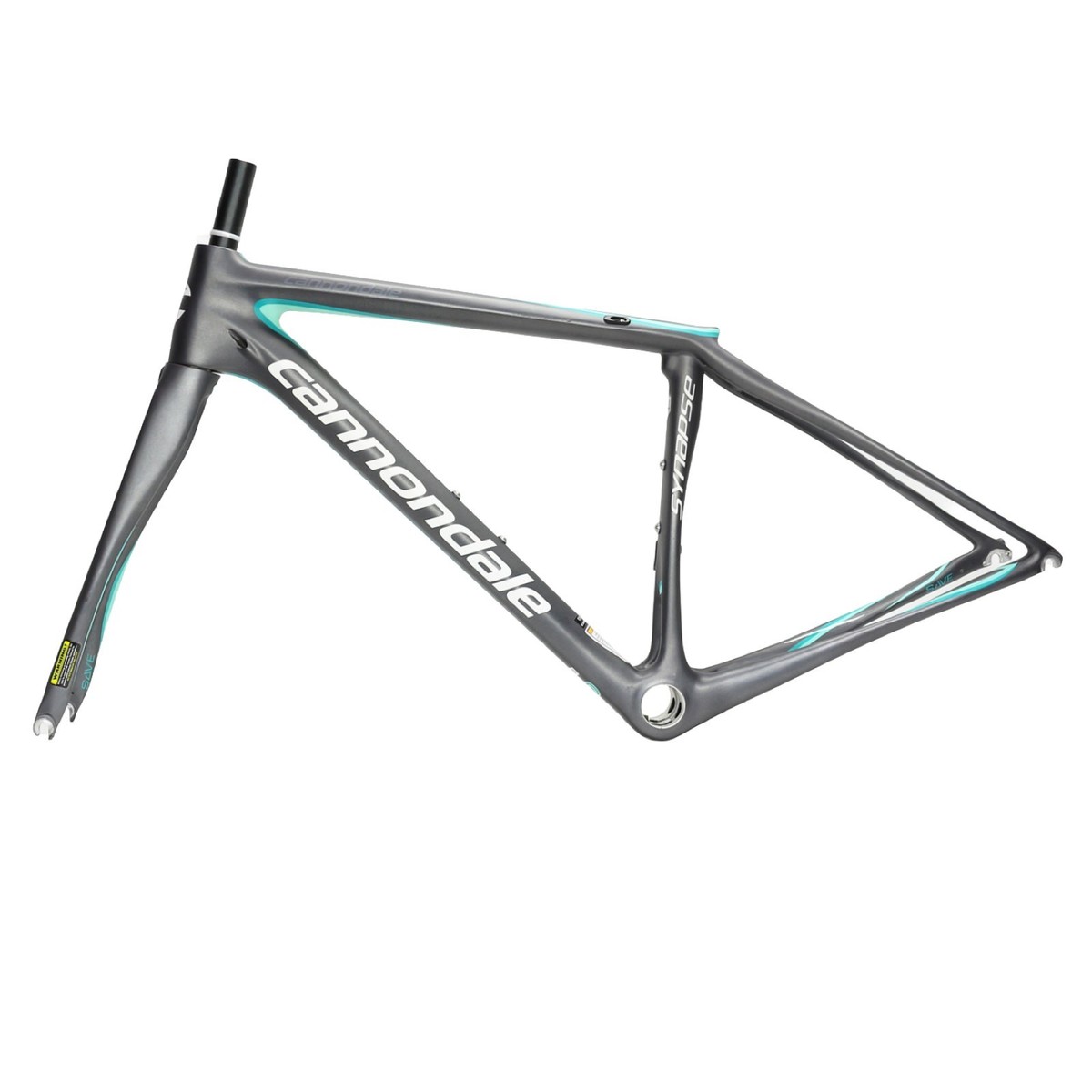 Cannondale Synapse Carbon Rim Brake Frame and Fork 44cm Grey/Aqua