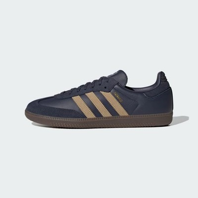 Adidas Men's Samba OG Size 7.5 Shadow Navy / Golden Beige JR0894