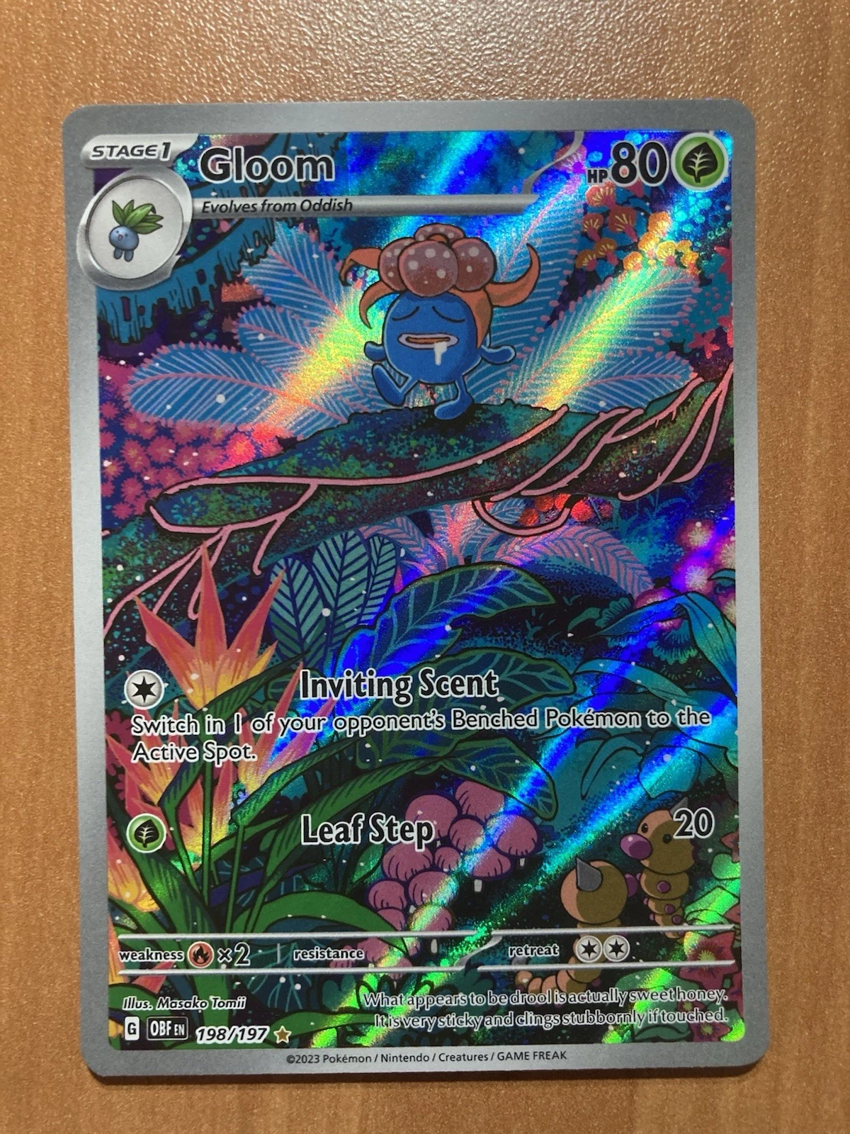 GLOOM 198/197 ILLUSTRATION RARE OBSIDIAN FLAMES POKEMON HOLO Trading Card NM