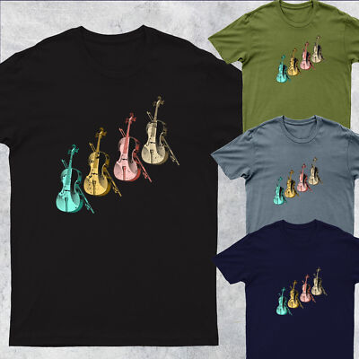 Retro Violine Erwachsene klassisches Herren T-Shirt #DM #P1#PR #CR