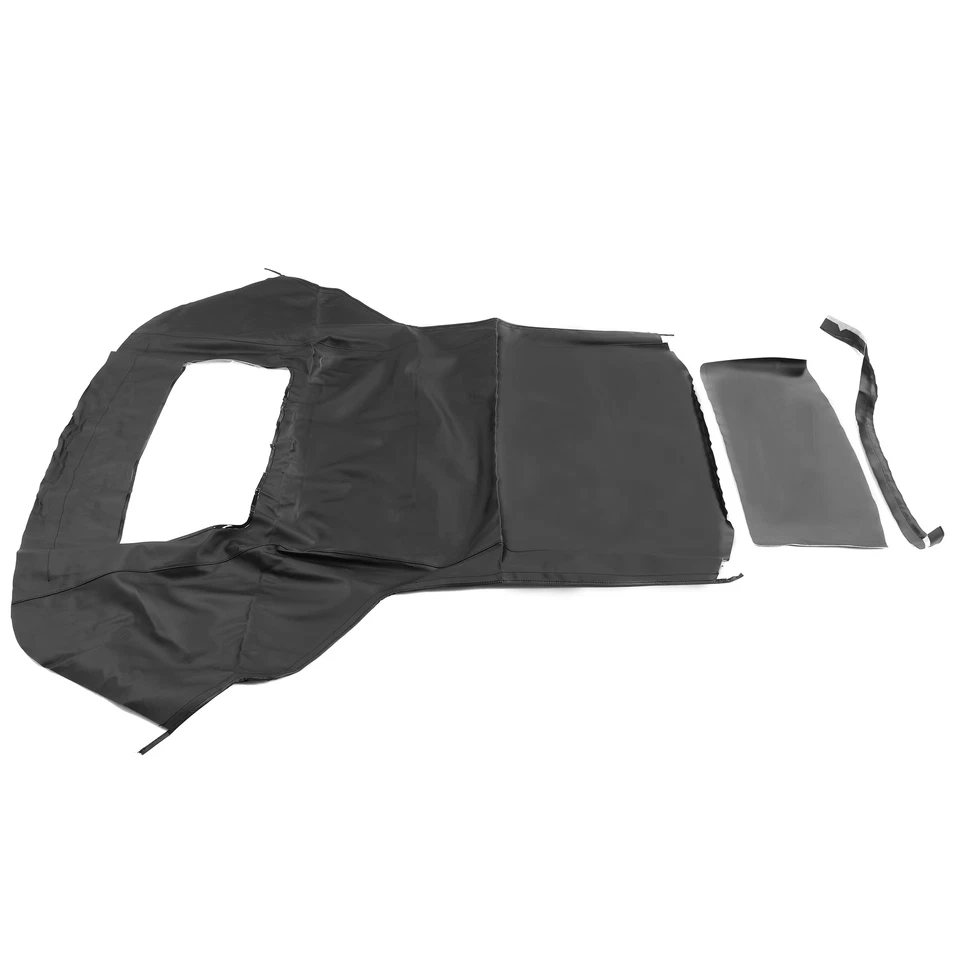 Black Soft Top with Plastic Window FOR 1983-90 1993 Ford Mustang Convertible 2DR Foto 3 de 4