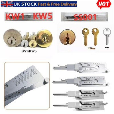 Lock Key Hook and Pick Set O Pick-up Kits Stainless Steel 2 In 1  ~ B5A1 T7 Y8B5