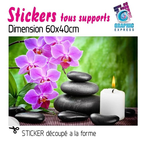 STICKER GALET BAMBOU ORCHIDEE BOUGIE STICKERS AUTOCOLLANT AUTOCOLLANTS ZN-19 - Foto 25 di 61
