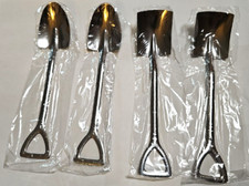 4 PCS Spoons Stainless Steel TeaSpoons Coffee Spoon For Ice cream 2 round, 2 squ