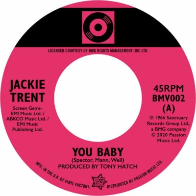 JACKIE TRENT / LORRAINE SILVER- You Baby / Lost Summer Love BMV-002