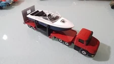 SIKU 1610/1611. SCANIA BOAT CARRIER TRAILER TRUCK