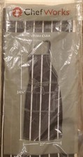 Chef Works Chalk Stripe Bib Apron 34-1/4" tall x 27" wide unopened never worn