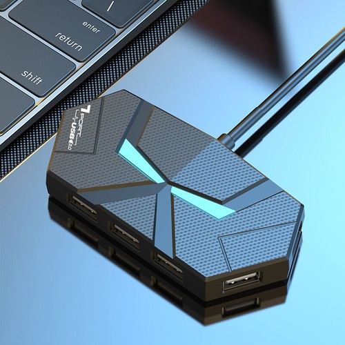 USB 2.0 HUB 4/7Ports Multi High Speed USB Splitter Adapter Dock Station Expander - Afbeelding 17 van 20