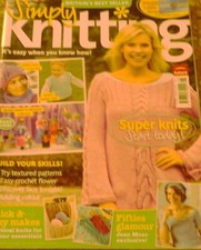 Simply Knitting Pattern Magazine May 2008 Alan Darts Part1 Cirque DE Souris Mice