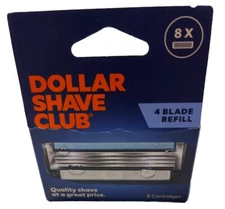 Dollar Shave Club Men's Razor 4-Blade Razor Blade 8 Refill Cartridges 