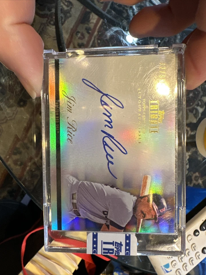 Jim Rice Topps Tribute Auto /99 Redsox signed, autograph, bold - Image 2 of 4