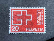 SWITZERLAND HELVETIA 1963 EXPO EXPOSITION NATIONALE LAUSANNE 1964 20C RED - FU