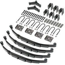 3500lbs Tandem Trailer Axle Suspension Kit Leaf Springs U-bolt + Hanger Set