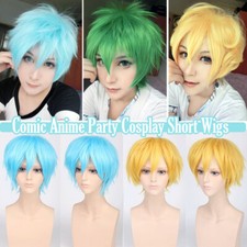 HOT SELL Fashion Cosplay Wig Short Straight Wig Men Boy Cartoon Anime Party Hair