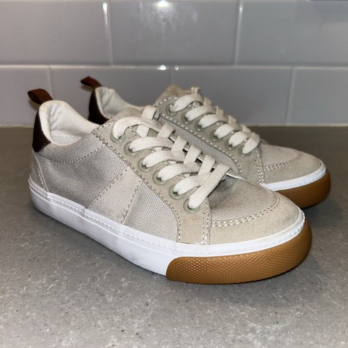 Old Navy Canvas Faux Suede Sneakers, Size 13 Boys Girls, EUC