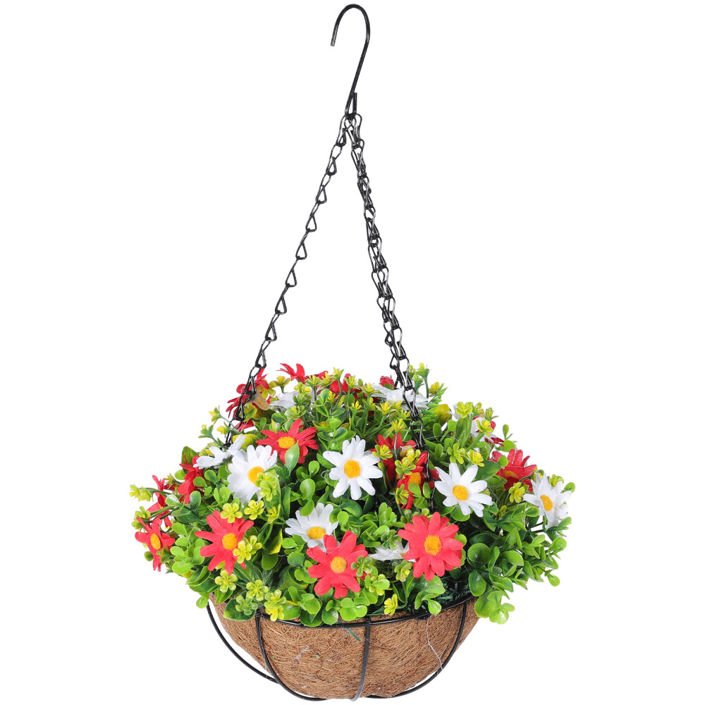 YARNOW 2-teiliges Wand-Blumenkörbchen-Set Aus Seegras – Halbrund & Wasserdicht, Perfekt Für Balkon & Landhaus-Deko