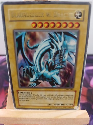 Blauäugiger weißer Drache LOB-G001 Ultra Rare Deutsch Poor YUGIOH