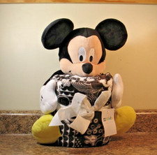 Disney Mickey Mouse Plush Buddy  The Big One Throw Blanket Set NWT
