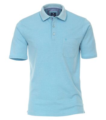 REDMOND Casual Herren Polo-Shirt Kurzarm Regular-Fit Jersey Türkis