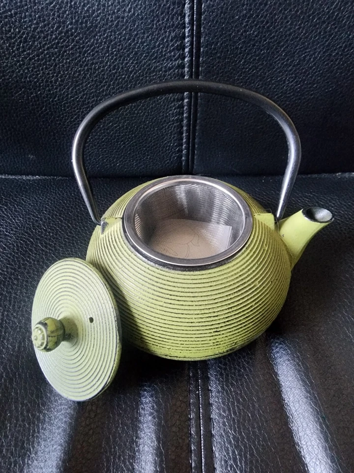 Creative Home Kyusu Cast Iron Tea Pot w/ Stainless Steel Infuser Basket, Green - Image 2 of 4