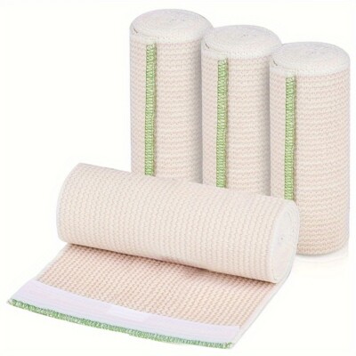 2/4 Rolls Elastic Bandages Latex-Free Super Stretch Durable Polyester Spandex 