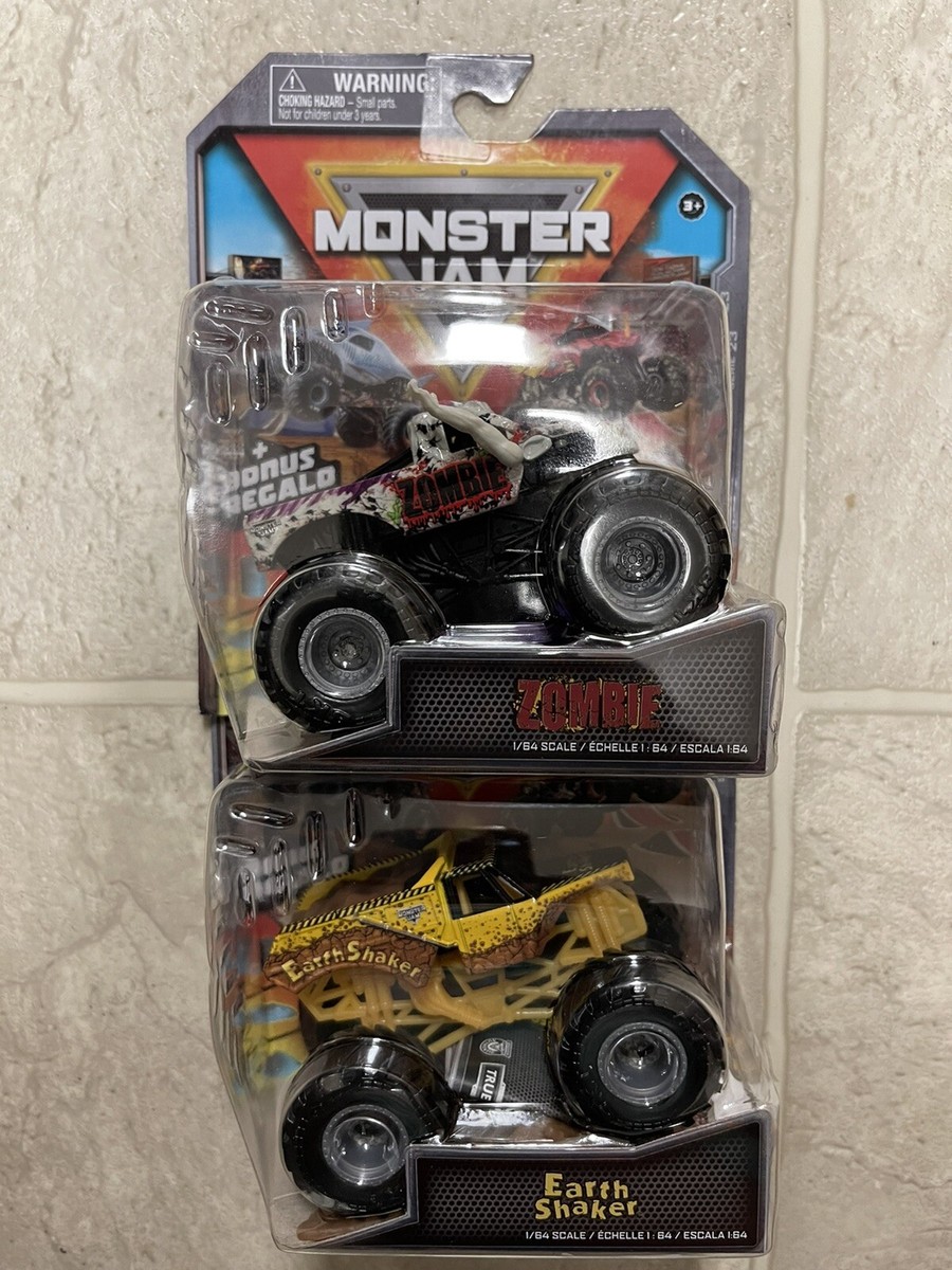 SPIN MASTER MONSTER JAM SERIES 23 EARTH SHAKER & WHITE ZOMBIE 2022