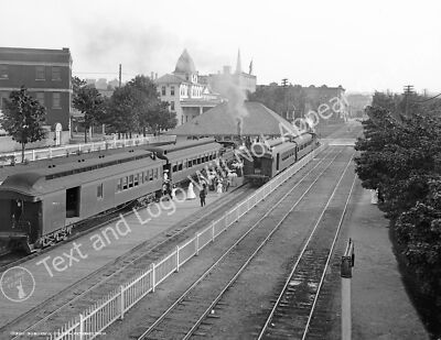 1906 Suburban Train Station, Petoskey, Michigan Old Photo 8.5'' x 11'' Reprint