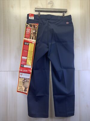 Vintage 1990s Dickies Blue Twill Plain Front Work Pants Mens