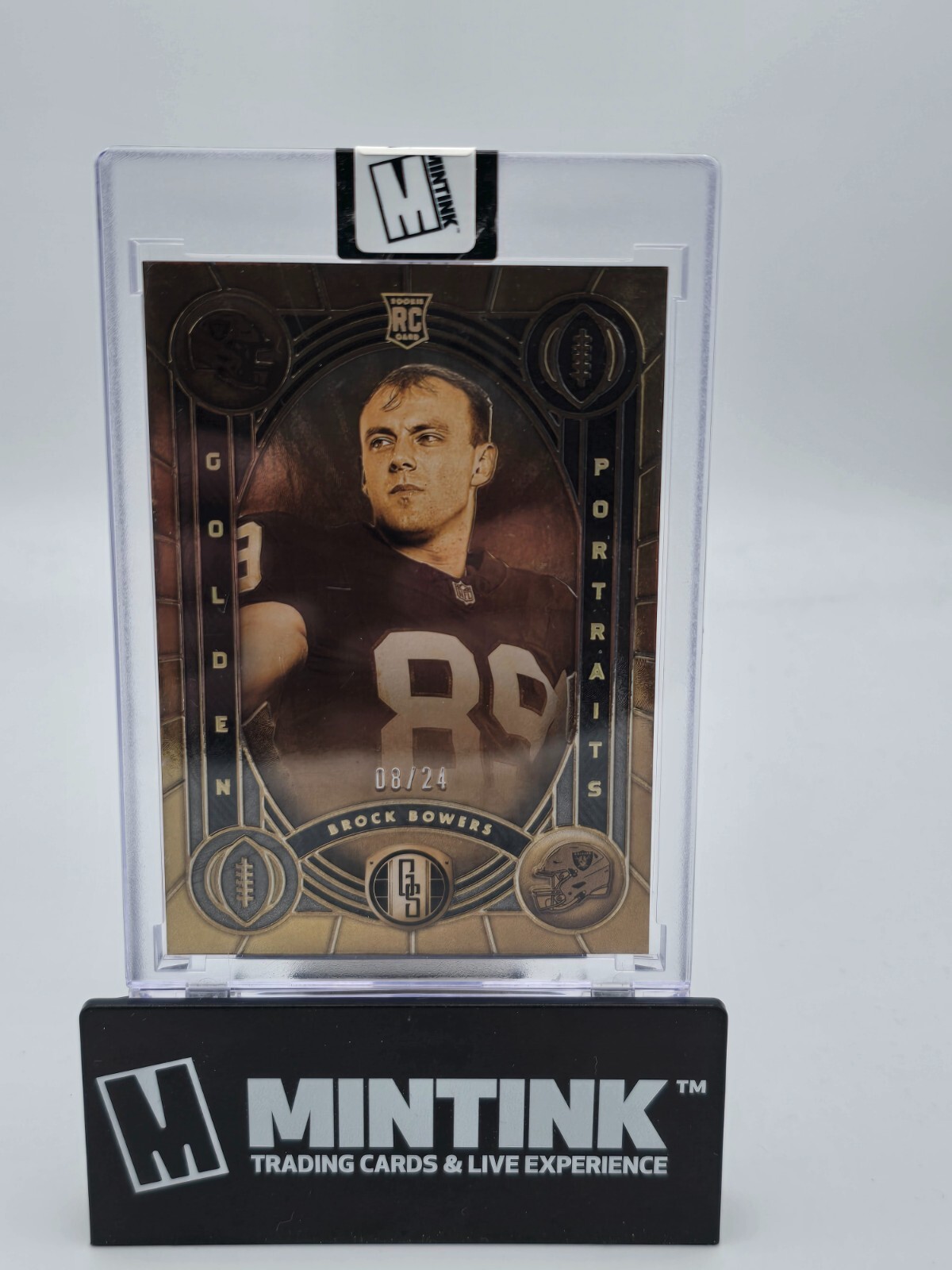 2024 Panini Gold Standard Football Brock Bowers RC Golden Portraits /24