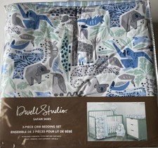 Dwell Studio Safari Skies Animal Jungle 3 Piece Crib Bedding Set NIP