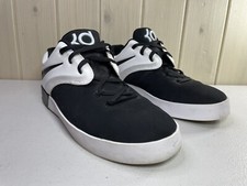 Nike KD Vulc 2 GS Kids Youth 6y 5.5 UK Basketball Shoes Black White 725160-001