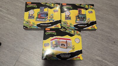 TMNT Lot Of 3 Building Block Sets - Block Tech - Teenage Mutant Ninja Turtles 
