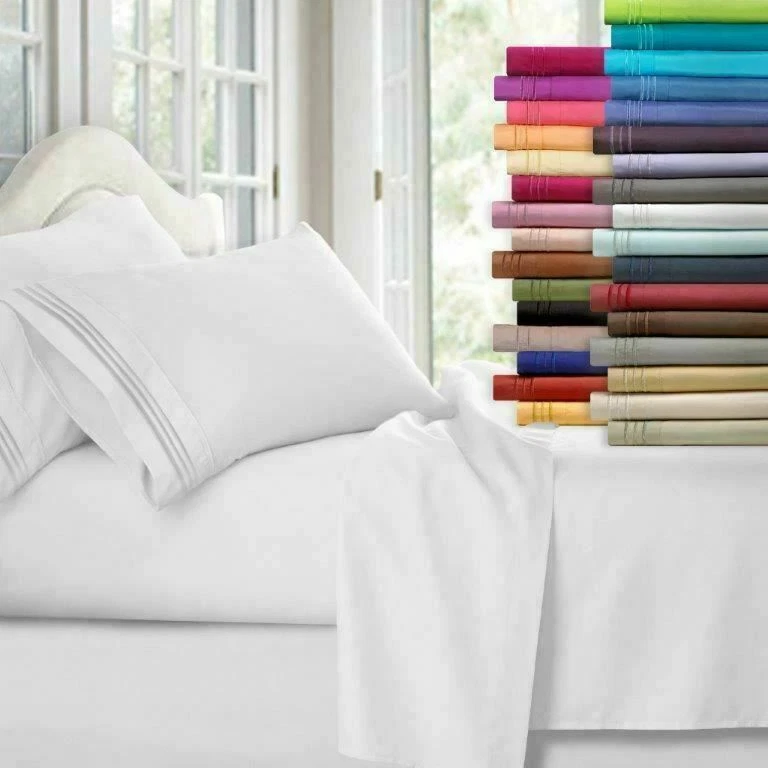 1800 Series 4 Piece Bed Sheet Set Hotel Luxury Ultra Soft Deep Pocket Sheets Set - Image 2 of 4