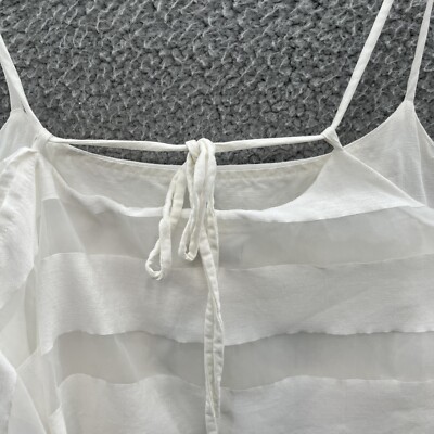 Crea Concept Dress Womens 6 White Linen Blend Relaxed Sundress Shift | eBay