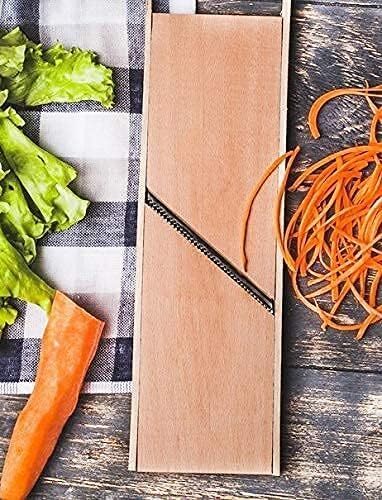 Small Wooden Stainless Steel Slicer Grater -2.56 X 10.63 Inches - Cutter Shredde - Picture 2 of 11