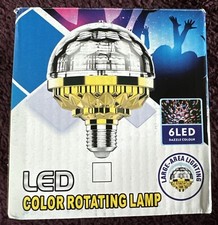 LED Light Bulbs Colorful Rotating Magic Ball Light New